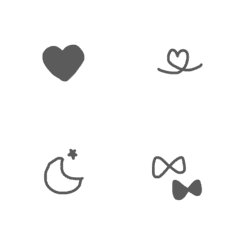 Gray minimini emoji
