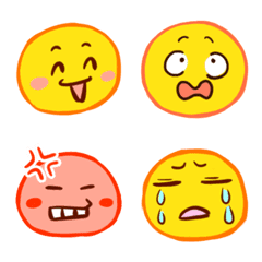 Emoticons with colorful faces