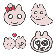 A rabbit with shinning eyes/ emoji No.9