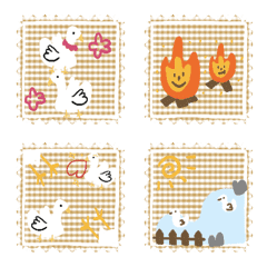 特別農村風格的郵票貼紙