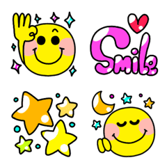 Cute Kirakira Smile Pastel Funny Emoji