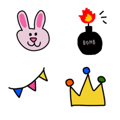 Colorful drawing emoji