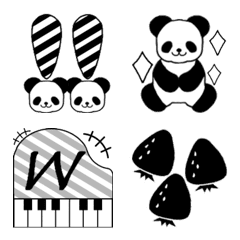 mamama-chin-piano panda.black and white.
