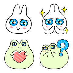 rabbit and frog with watery eyes