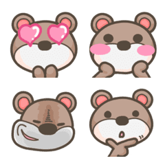 Admiring Japanese bear emoji