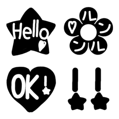 Shirokuro message emoji