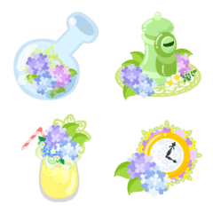 Cute Hydrangea Emoji