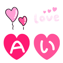 Lovely heart Kana letters Emoji 305pcs