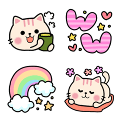 Cute Funny Cat Nekunya Pastel Emoji