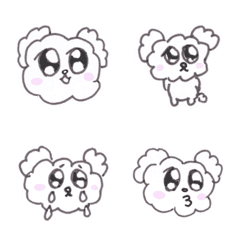 The shining eyes Toy poodle(Emoji)