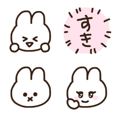 Very cute white rabbit emoji