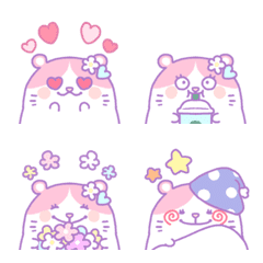 Dreamy and cute hamster emoji