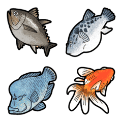 [ fish ] Emoji unit set of all