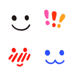 Colorful and cute emoticons, emoji
