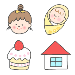 Mom&Girl Happy Emoji