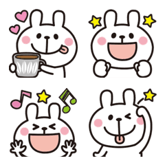 Adult cute rabbits Emoji 6