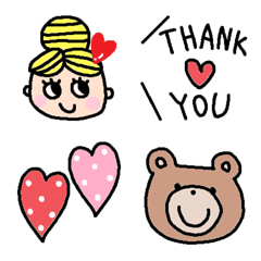 色んな絵文字セット188大人可愛いシンプル