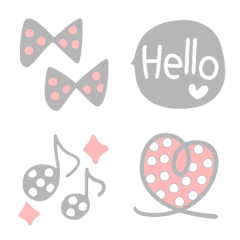 pink gray white dot emoji