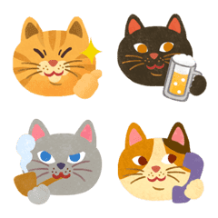 Emoji of many types of cats