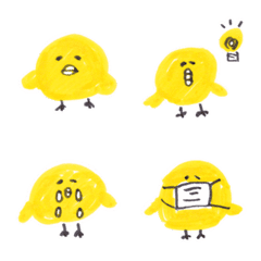 A round yellow chicks(Emoji)