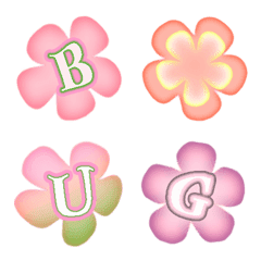 Bunga Cinta Emoji Alfabet (A-Z) Cat air