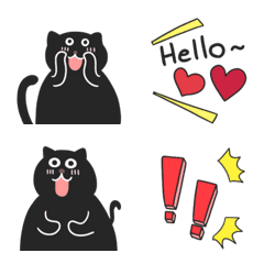 Black Cat Emoji Message