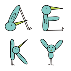 Tori-moji (Bird shaped alphabet)