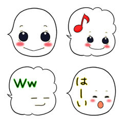 Cute white speech balloon Emoji