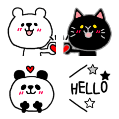 Bear and cat @ Turn into a panda! Emoji