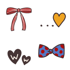 girly emoji ribbon Heart