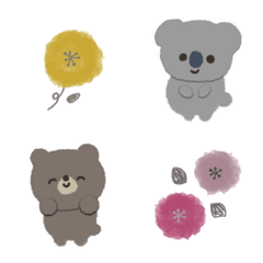 Adorable animals and flowers 
