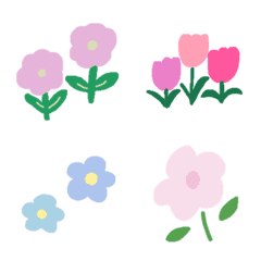 Girly emoticons with lots of flowers