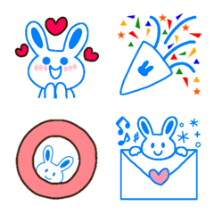 Emoji of a white rabbit
