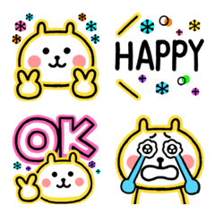 Rabbit neon Emoji 2