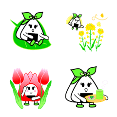 Rice ball Girl ( spring ) Emoji