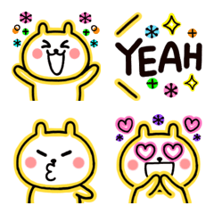 Rabbit neon Emoji 3