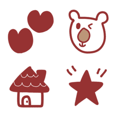 brown simple everyday emoji