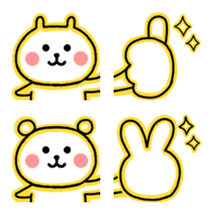 Emoji that  connect rabbits and bears