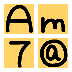 Alphabet emoji ver.Yellow background