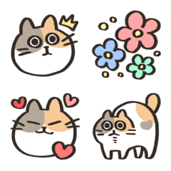 Calico cat with cute eyes Emoji