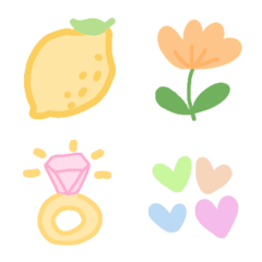 Cutie emoji : minimal pastel