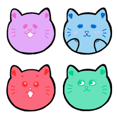 5 color cat Emoji