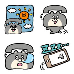 telephone bear Emoji by porimai