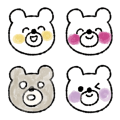 Colorful cheeks bears 