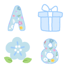 Cutie emoji : ABC Alphabet blue cute