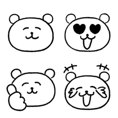 simple cute bear emoji