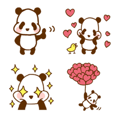 Loose panda and chick emoji