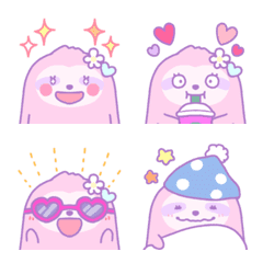 Dreamy and very cute sloth emoji