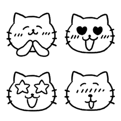 simple cute cat emoji.