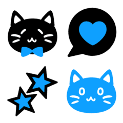 Cute loose cat -Black & Blue-